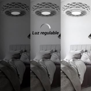 Ventilador de techo LED Rubik Wifi CCT Dim (36W+15W)