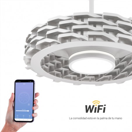 Ventilador de techo LED Rubik Wifi CCT Dim (36W+15W)