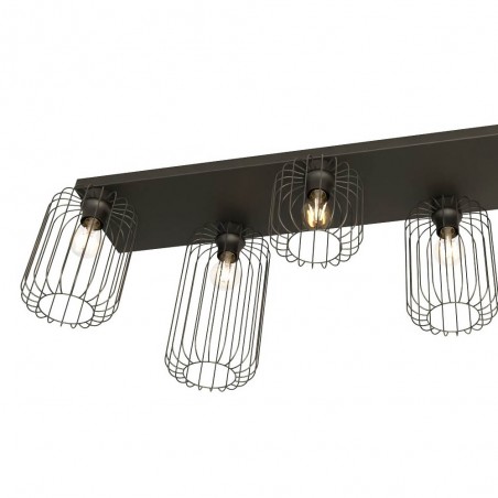 Plafón de techo Coberti Negro (6 luces)