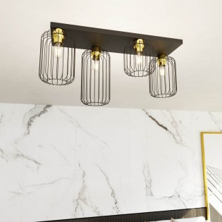 Plafón de techo Coberti Oro (4 luces)