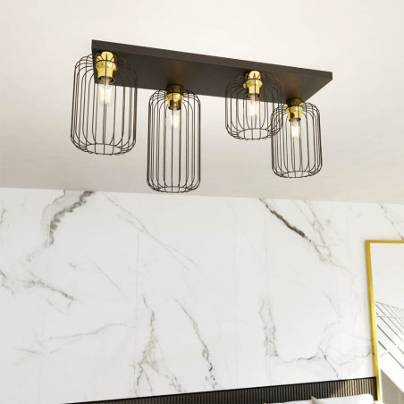 Plafón de techo Coberti Oro (4 luces)
