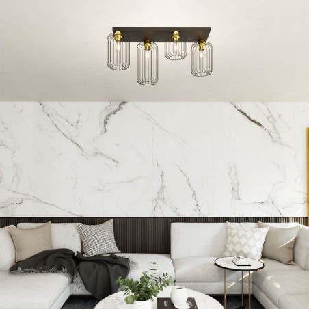 Plafón de techo Coberti Oro (4 luces)