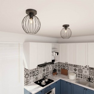 Plafón de techo Indo Negro