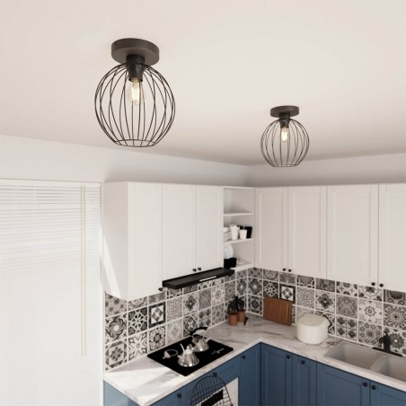 Plafón de techo Indo Negro