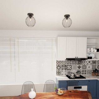 Plafón de techo Indo Negro