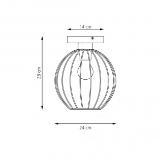 Plafón de techo Indo Negro