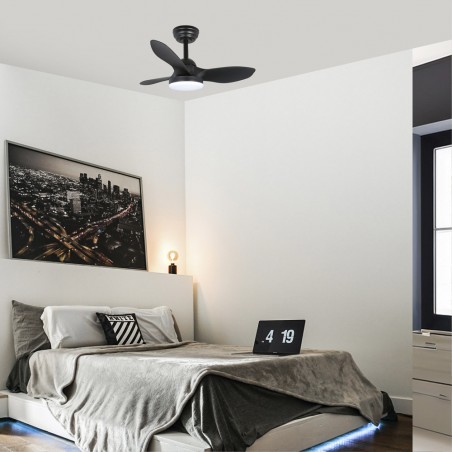 Ventilador LED Cavil Mini S Negro CCT Dim (20W)