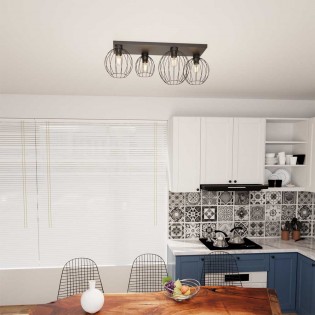 Plafón de techo Indo Negro...