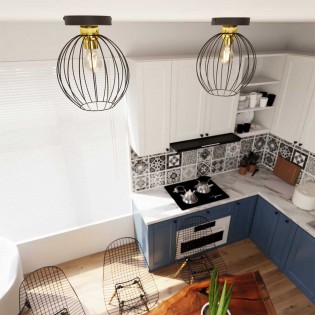 Plafón de techo Indo Oro