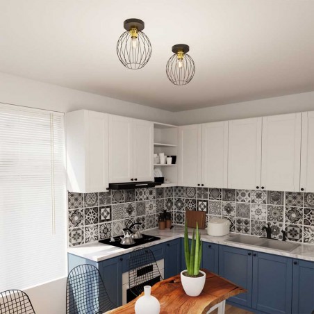 Plafón de techo Indo Oro