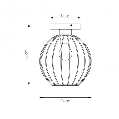 Plafón de techo Indo Oro