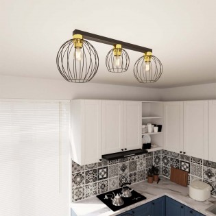 Regleta de techo Indo Oro (3 luces)