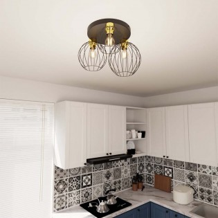 Plafón de techo Indo Oro (3 luces)