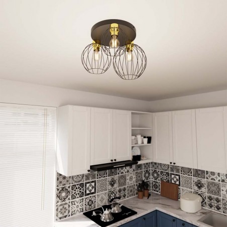 Plafón de techo Indo Oro (3 luces)