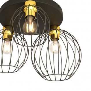 Plafón de techo Indo Oro (3 luces)