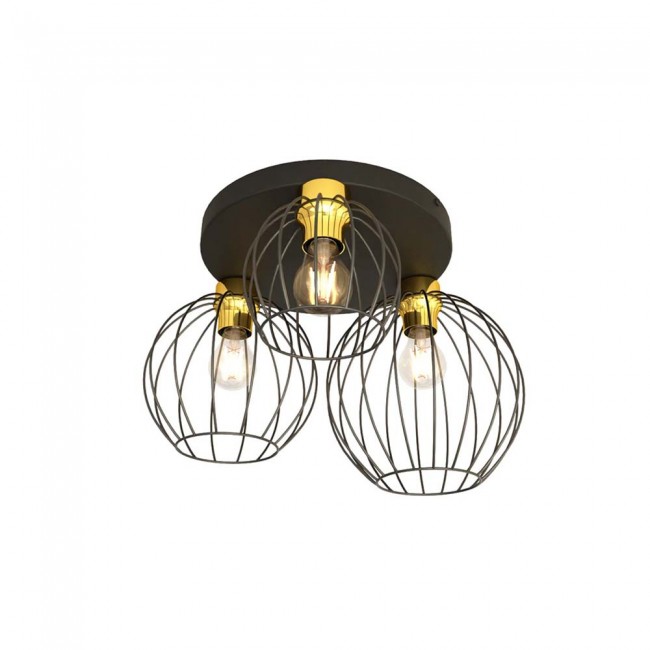 Plafón de techo Indo Oro (3 luces)