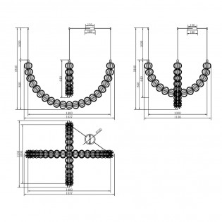 Lámpara colgante LED Golden Cage (107W)