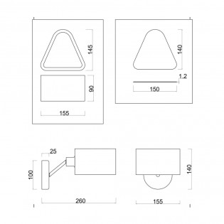 Aplique de pared Brianne