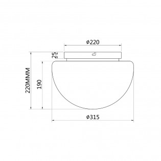 Plafón de techo Glassy