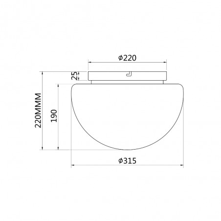 Plafón de techo Glassy