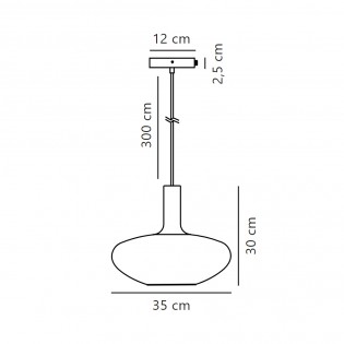 Lámpara colgante Alton 35
