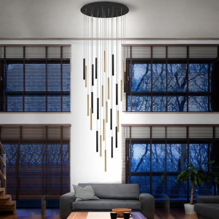 Lámpara colgante LED Varas Dim (25x5W)