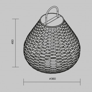 Lámpara portátil solar de exterior LED Plet (5W)