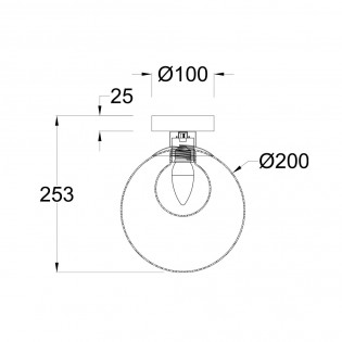 Aplique de pared Basic Form Transparente