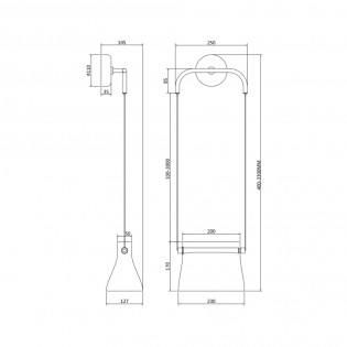 Aplique de pared LED Cabaret (8W)