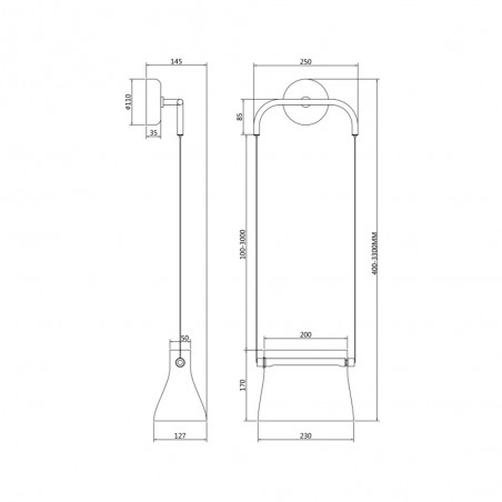 Aplique de pared LED Cabaret (8W)