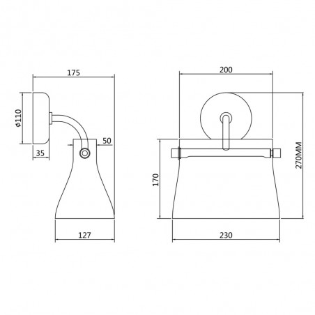 Aplique de pared LED Cabaret II (8W)
