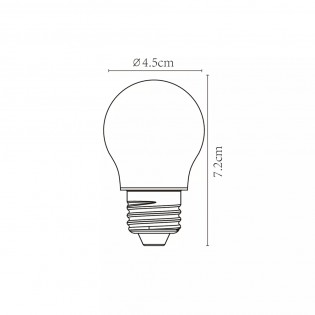 Bombilla filamentos LED E27 Mate G45 Dim (4W)