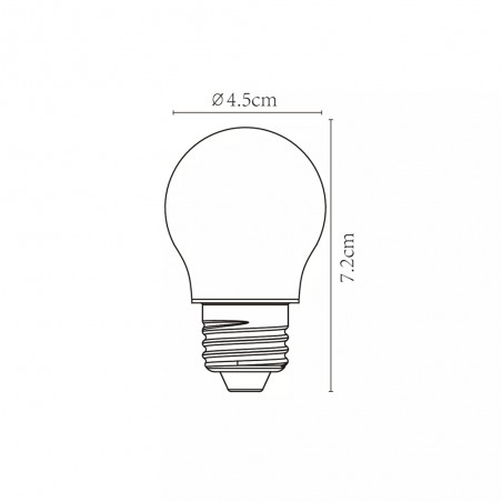 Bombilla filamentos LED E27 Mate G45 Dim (4W)