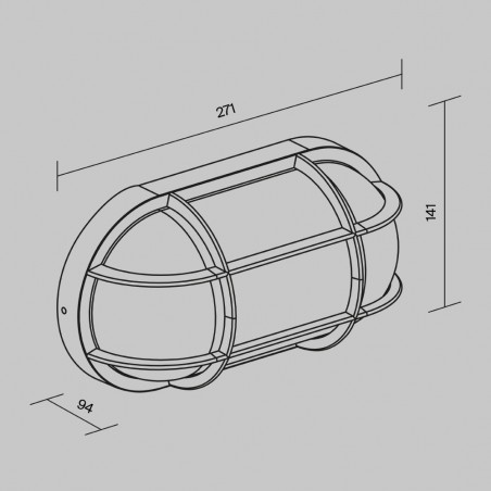 Aplique de pared de exterior Candle Rejilla