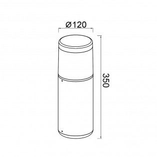Sobremuro de exterior Chicago Redondo