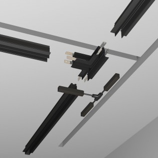 Conexión T carril magnético...