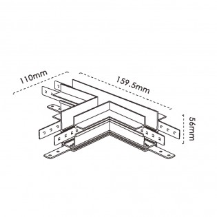 Conexión T carril magnético empotrable Magneto