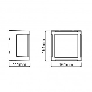 Plafón de exterior LED Creek Cuadrado CCT (15W)