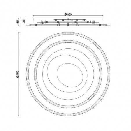 Plafón de techo LED Castedu CCT (123W)