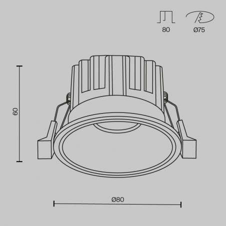 Empotrable de techo LED Round (12W)