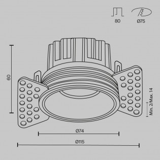 Empotrable de techo LED Round II (7W)
