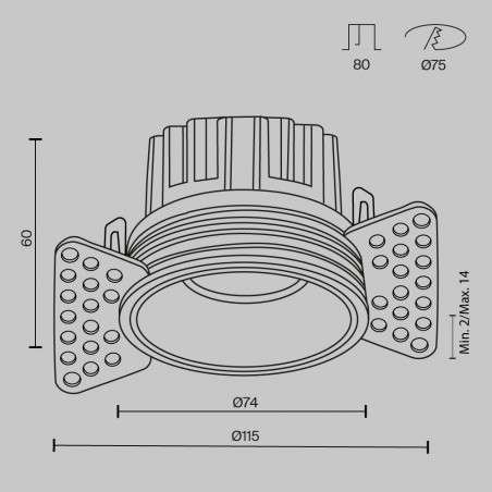 Empotrable de techo LED Round II (7W)