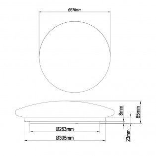 Plafón de techo LED Moonika (15W)
