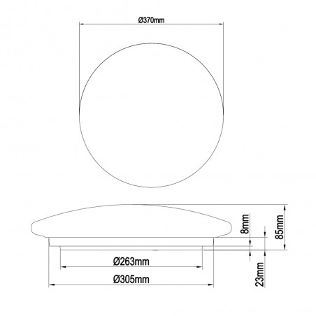 Plafón de techo LED Moonika (15W)