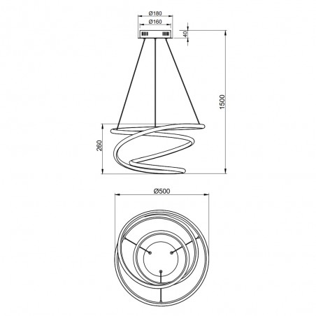 Lámpara colgante LED Bologna (36W)