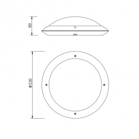 Plafón de techo de exterior Camaro (2 luces)