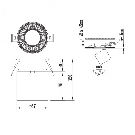 Foco de techo Guayana