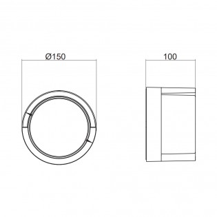 Aplique de pared de exterior LED Puno R (8W)
