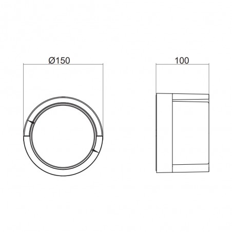 Aplique de pared de exterior LED Puno R (8W)