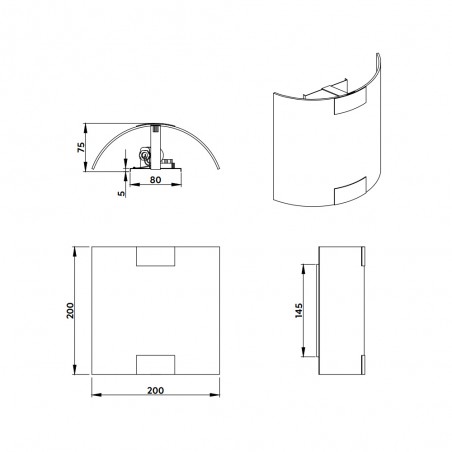 Aplique de pared Pura